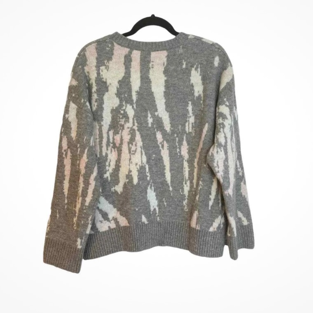 Rails Perci Tie Dye Wool Blend Cozy Crewneck Sweater Grey Pink Mint Sz XL - Picture 5 of 7